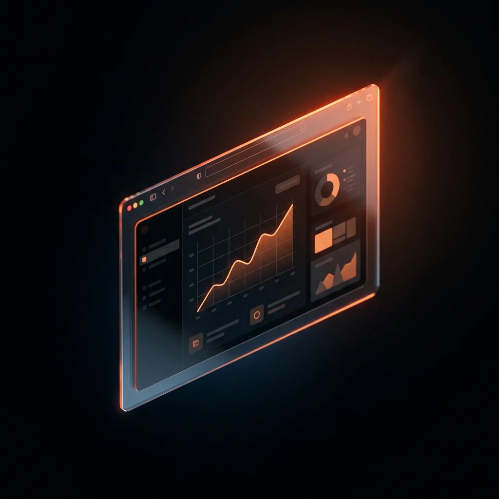 Web & SaaS — fenêtre navigateur glassmorphique Moov