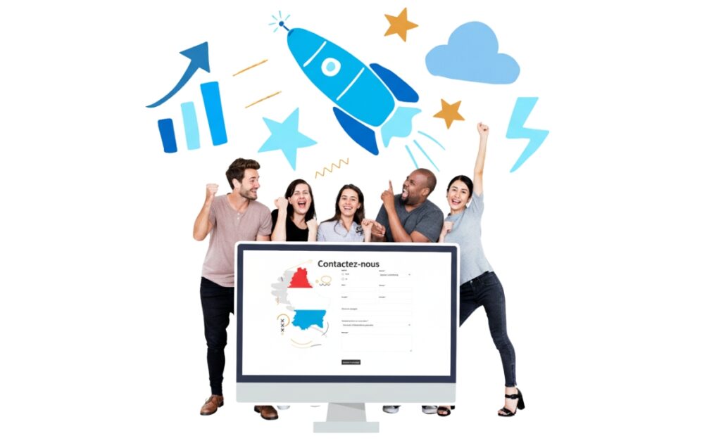 Croissance digitale avec fusée par Moov Agency : agence web Luxembourg